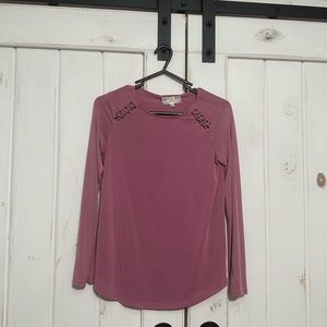 Very Soft Texture Pink Casual Long Sleeve Shirt